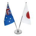 Double pole Table Flags with single reverse printed flags